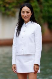 Greta Lee Debuts Dior Skirt Suit at Hotel Excelsior Venice