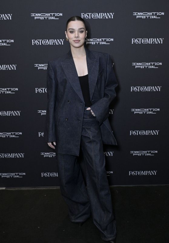 Hailee Steinfeld Commands Innovation Festival in Oversized Precision
