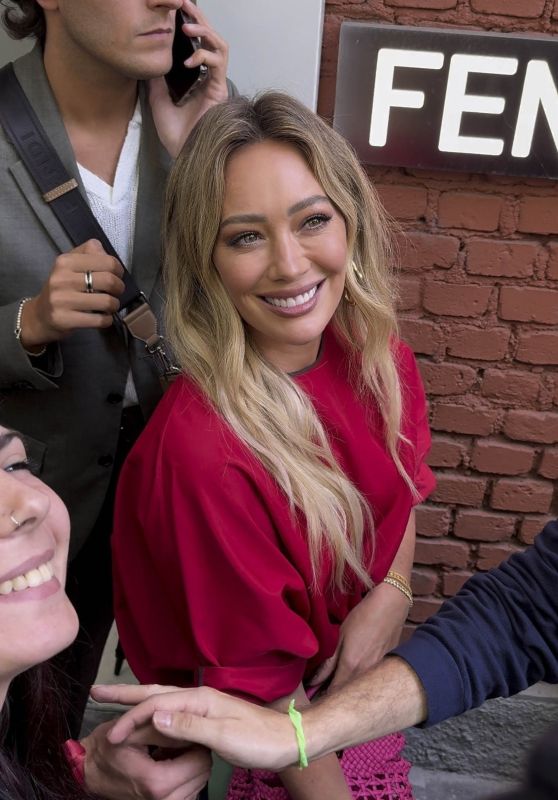 Hilary Duff Ignites Milan Fashion Week with Color-Blocked Fendi Statement