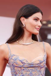 Isabeli Fontana Debuts Sheer Lavender Glamour at Venice Film Festival