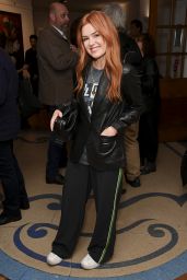 Isla Fisher Champions London Theatre in Pinstripe Ease