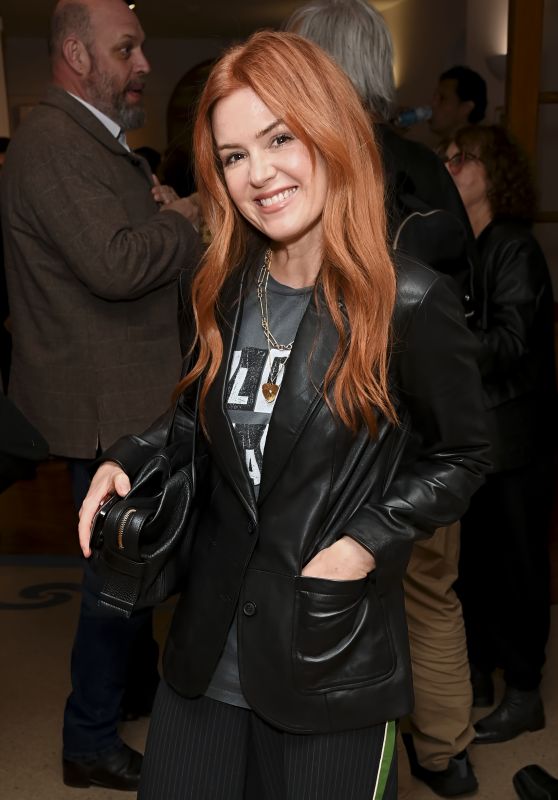 Isla Fisher Champions London Theatre in Pinstripe Ease