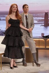 Jessica Chastain Champions Tiered Dots on Drew Barrymore Show
