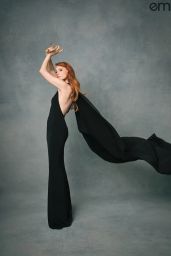 Jessica Chastain Embodies Emmys Magazine Architectural Black Gown