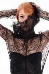 Jessica Chastain Embodies Emmys Magazine Architectural Black Gown