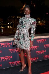 Jodie Turner-Smith Embodies Tech Couture Dress At Tron Ares Photocall