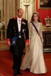 Kate Middleton Commands Windsor State Banquet in Historical Lace