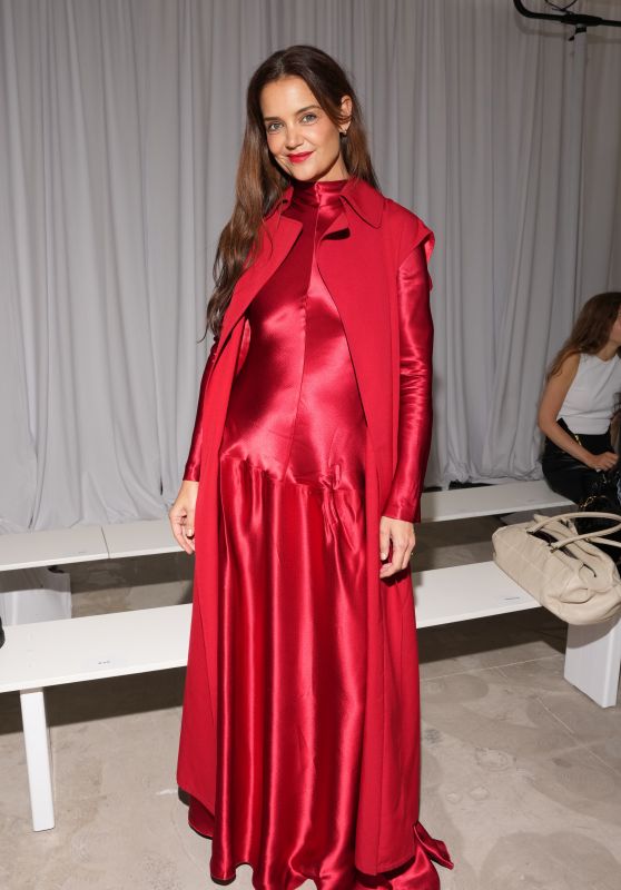 Katie Holmes Embodies FFORME Shows Monochromatic Crimson