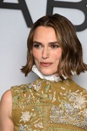 Keira Knightley Unveils The Woman in Cabin 10 Premiere in Embroidered Mustard Grace