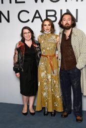 Keira Knightley Unveils The Woman in Cabin 10 Premiere in Embroidered Mustard Grace