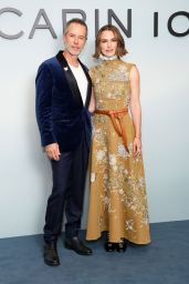 Keira Knightley Unveils The Woman in Cabin 10 Premiere in Embroidered Mustard Grace