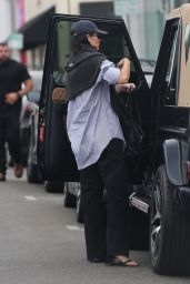 Kendall Jenner Champions Quiet Luxury With Oversized Striped Shirting
