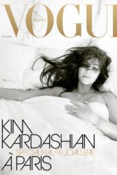 Kim Kardashian Commands Vogue France’s Patent Noir Drama