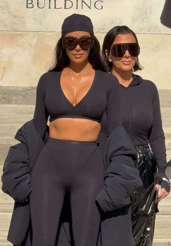 Kim Kardashian Embodies NikeSKIMS Launch Stealth Chic