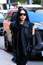 Lady Gaga Late Show Outfit 2025: Laformela Vest, Norma Kamali Catsuit