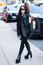 Lady Gaga Late Show Outfit 2025: Laformela Vest, Norma Kamali Catsuit