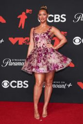 Lauren Wood Sequined Floral Mini Shines at 2025 MTV VMAs Red Carpet