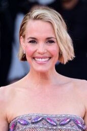 Leslie Bibb Debuts Gem-Encrusted Glam at ‘Frankenstein’ Venice Premiere – Aug 2025