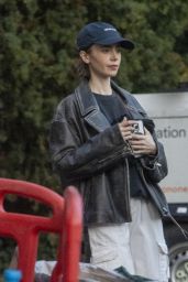 Lily Collins Champions Off-Duty London Street Style