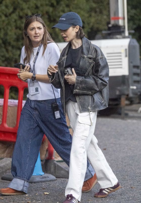 Lily Collins Champions Off-Duty London Street Style