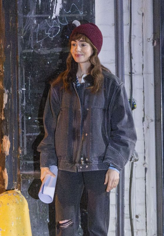 Lily Collins Embodies Gritty London Street Style Filming Close Personal Friends