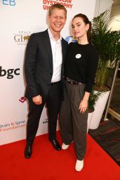 Lily James Attends BGC Charity Day in Pinstripe Ease – London, Sept 11, 2025