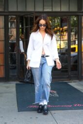 Lily James Champions Bowery Street Style in Unbuttoned Ease