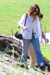 Lily James Champions The New York Walk-and-Talk Wardrobe