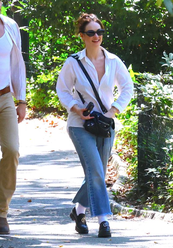 Lily James Champions The New York Walk-and-Talk Wardrobe