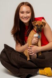 Lola Tung Champions BuzzFeed Puppy Interview Color Block Style