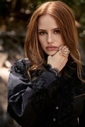 Madelaine Petsch Unveils Pastel Grandeur in Rustic Milanese Dream