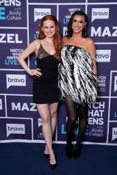 Madelaine Petsch Unveils Watch What Happens Live Gilded Mini Dress