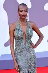 Madisin Rian ethereal serpent-green gown
