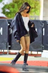 Madison Beer Ignites Kia Forum Off-Duty Look In Corset and Leather