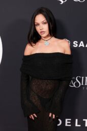 Maggie Lindemann Commands Anniversary Celebration in Sheer Knit Mystique