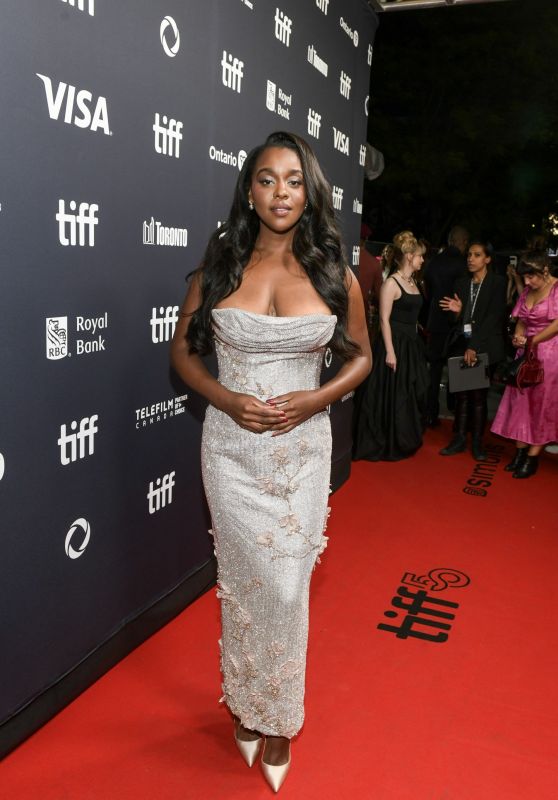 Mallori Johnson Debuts Sculptural Gown at TIFF