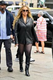Mariah Carey Commands Central Park Interview in Noir Sheer Armor
