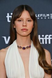 Mia Goth Debuts Monochrome Grace at TIFF’s “Frankenstein” Premiere