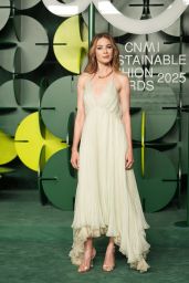 Michelle Monaghan Masters CNMI Awards 2025 In Pleated Sage Chiffon Gown