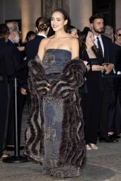 Nathalie Emmanuel Commands Armani Show Spring 2026 In Fur & Jacquard