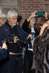 Nathalie Emmanuel Commands Armani Show Spring 2026 In Fur & Jacquard