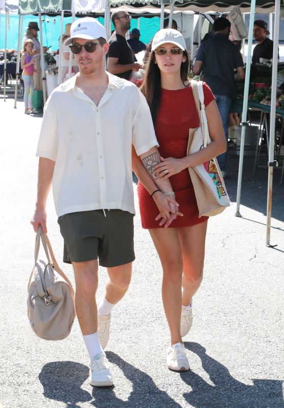 Nina Dobrev Debuts Red Hot Los Angeles Street Style