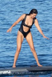Nina Dobrev Embodies Italian Yacht Chic in Sleek Swimwear