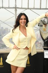 Odelya Halevi Unveils Empire State Building in Pastel Power Suit