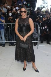 Olivia Holt Debuts Lace & Leather Contrast at Michael Kors NYFW
