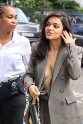 Rachel Zegler Braless Power Suit Turns Heads at London Vinyl Signing