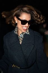 Raye Unveils Neo-Noir Elegance at the Burberry Show