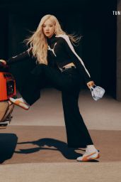 Rosé Champions Classic Reinvention in PUMA’s Monochrome Playground