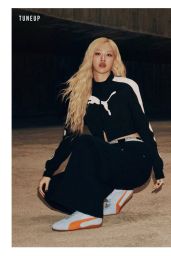 Rosé Champions Classic Reinvention in PUMA’s Monochrome Playground
