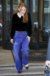 Sadie Sink Champions Midnight Uniform at Prada Milan Show